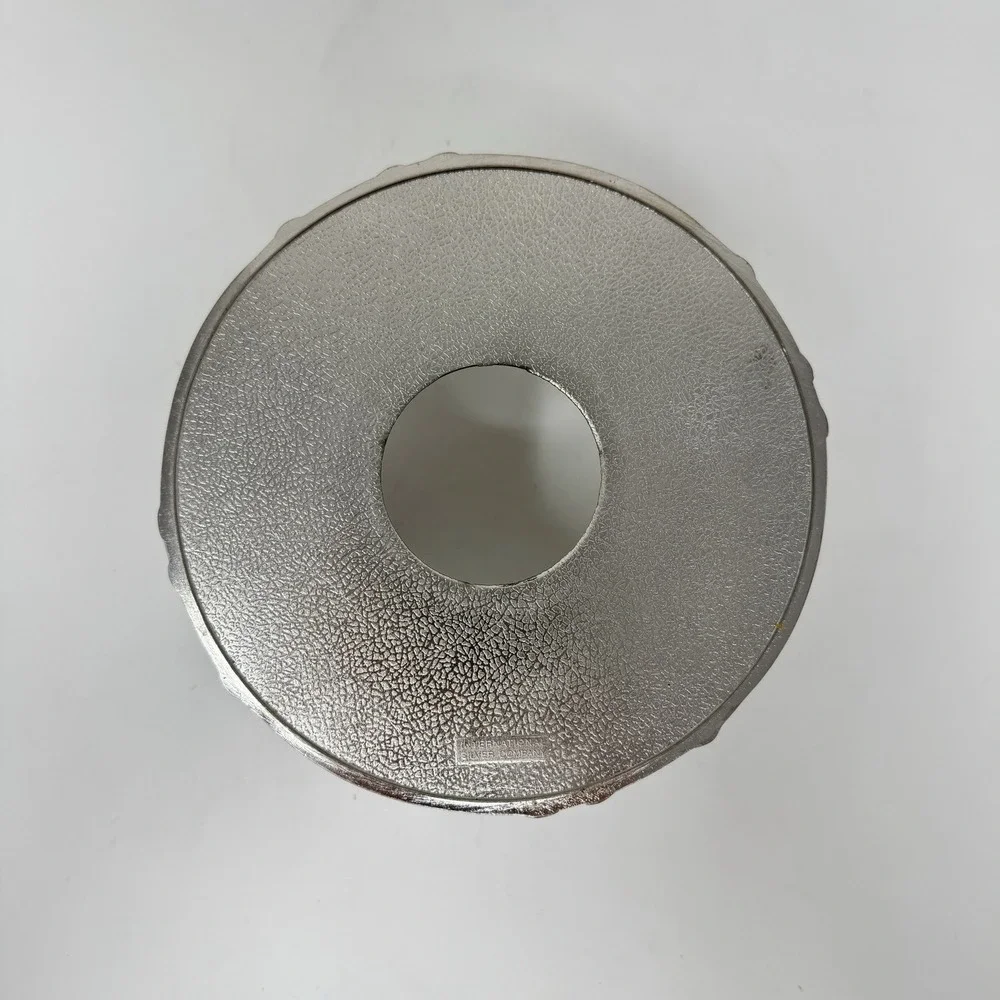 VTG International Silver Holiday Reindeer Tree Candle Pillar Holder 6